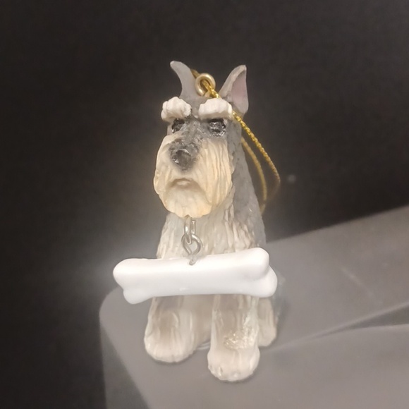 Other - Schnauzer Dog Ornament with Dangling Bone Christmas Tree Decoration